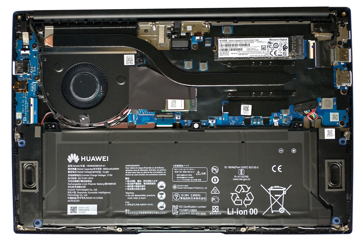 How to replace and fix Huawei MateBook 14 KLVC-WFE9L KLVC-WFH9L KLVL-WFH9 backlit US keyboard (MateBook D 14-53010TVS)